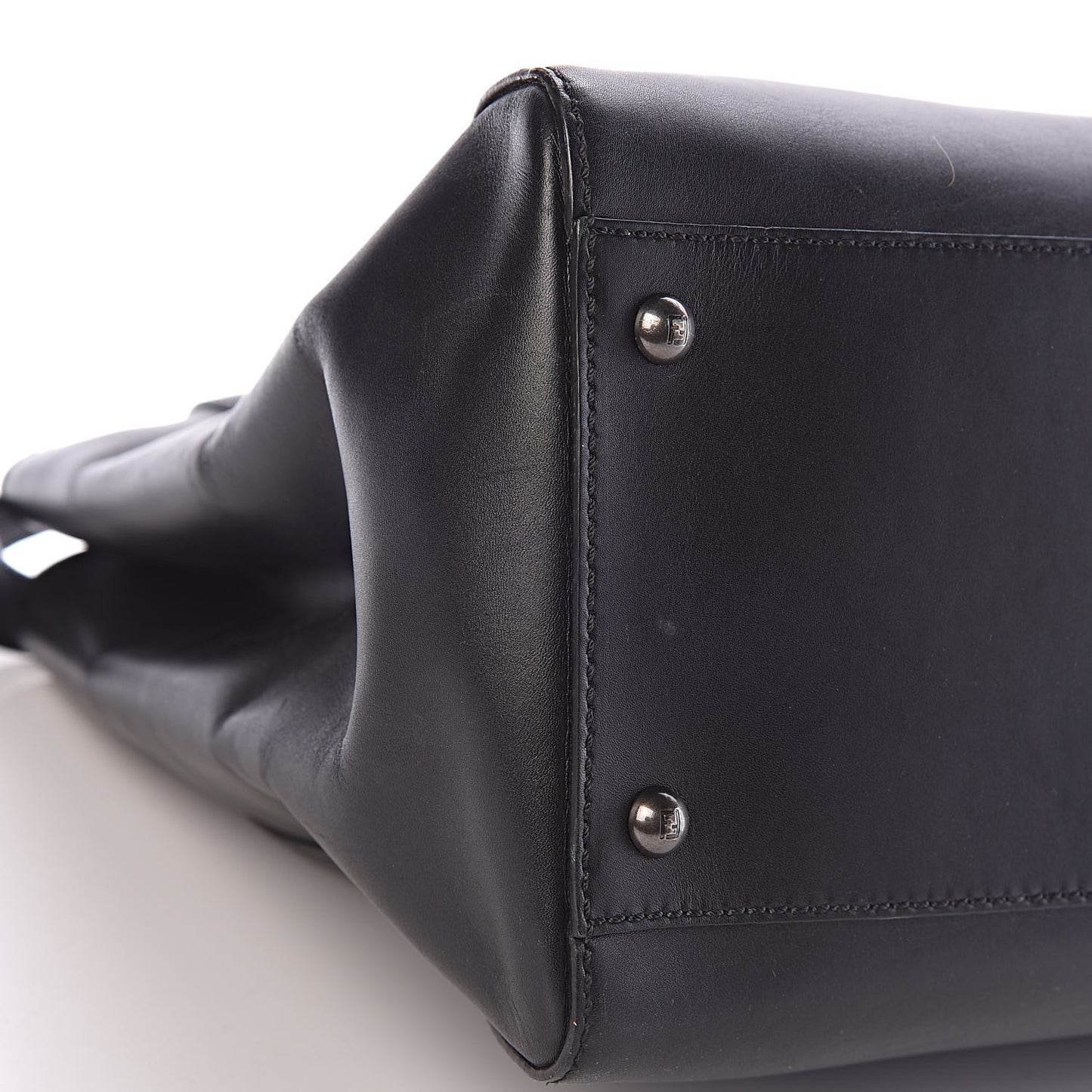 Vitello Suede Large Peekaboo Iconic Satchel Black