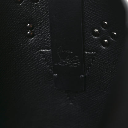Christian Louboutin Calfskin Empire Spike Studded Mini Cabachic Bucket Bag Black 6 of 9