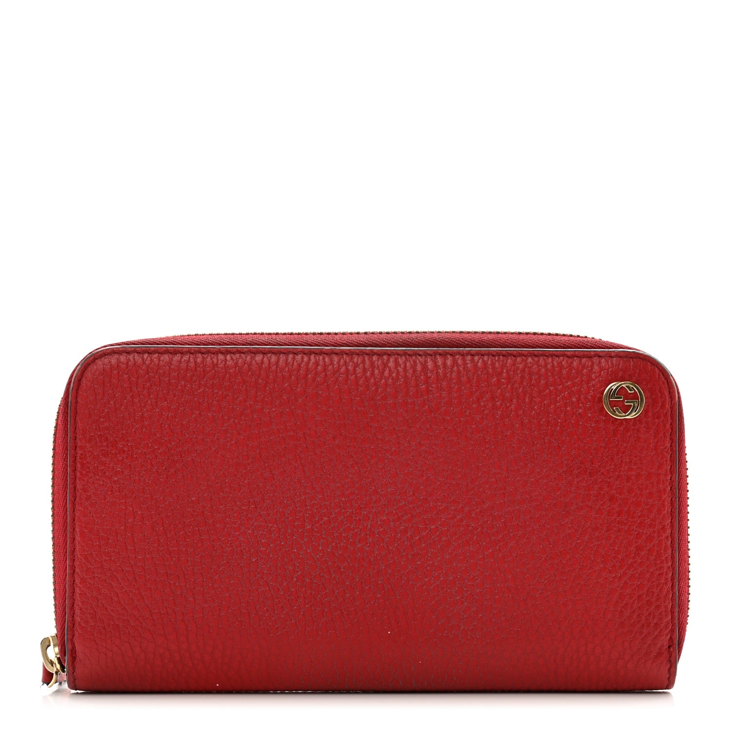 Gucci Dollar Calfskin Large Betty Zip Around Wallet Red 1 of 10