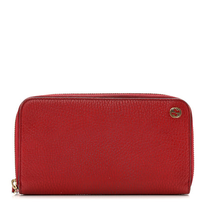 Gucci Dollar Calfskin Large Betty Zip Around Wallet Red 1 of 10