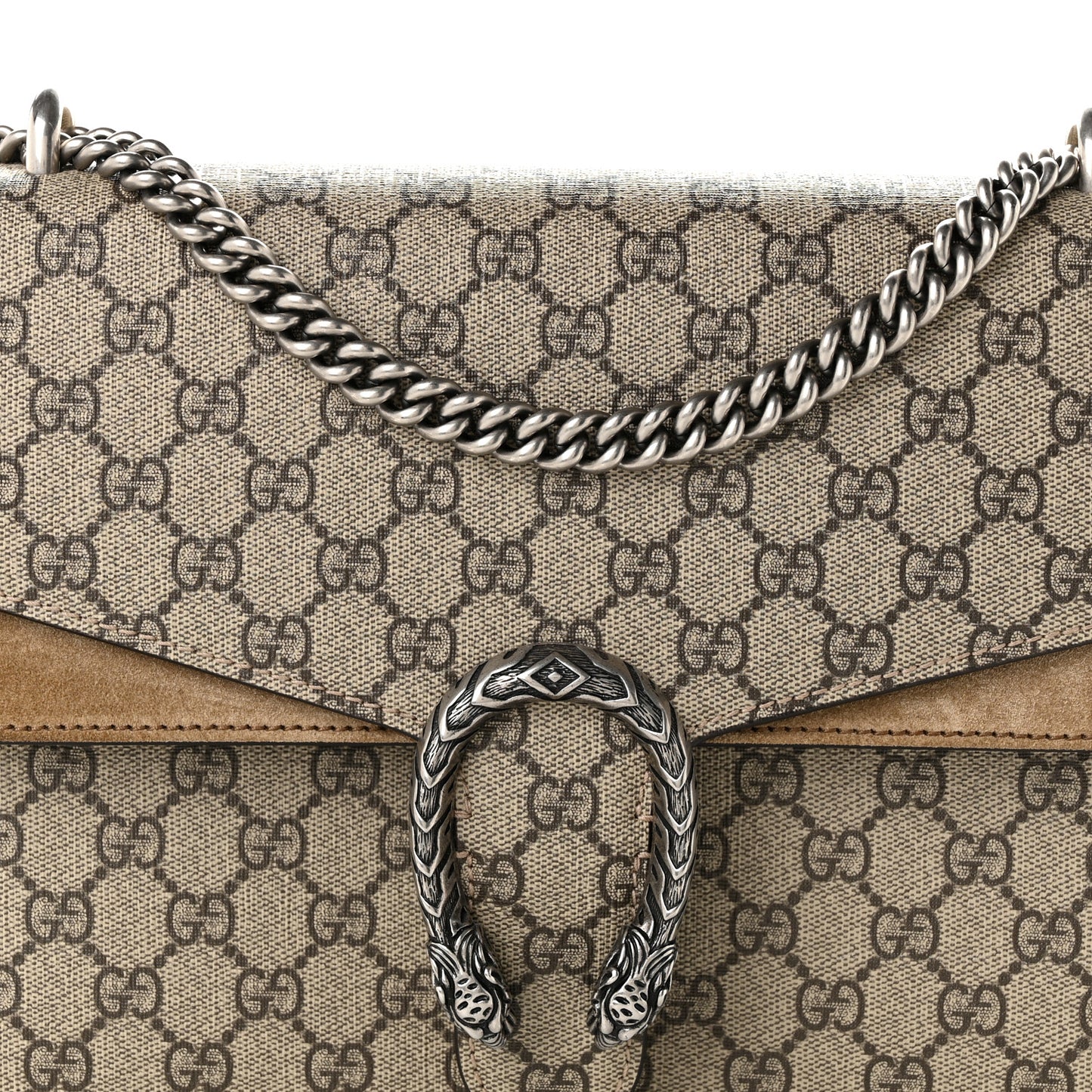 GG Supreme Monogram Medium Dionysus Shoulder Bag Taupe