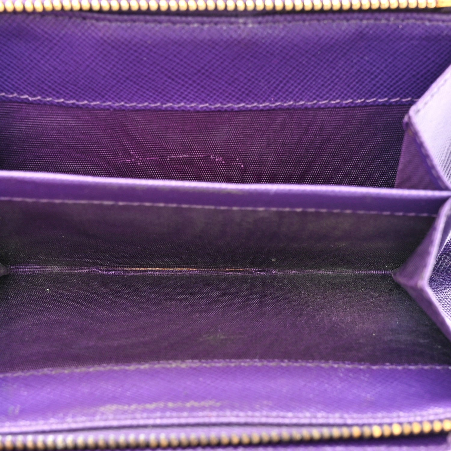 Prada Saffiano Metal Coin Purse Purple 6 of 15