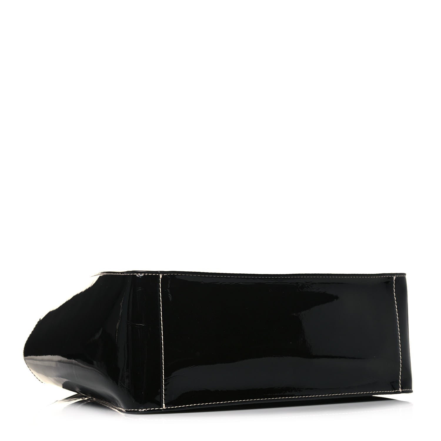Stella McCartney Eco Alter Patent East West Perforated Tote Black 5 of 14