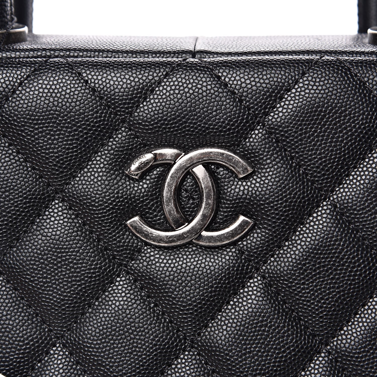Chanel Caviar Quilted Large Coco Handle Bowling Bag Black 8 of 12