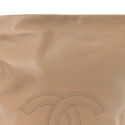 Chanel Calfskin CC Bucket Bag Beige 8 of 10