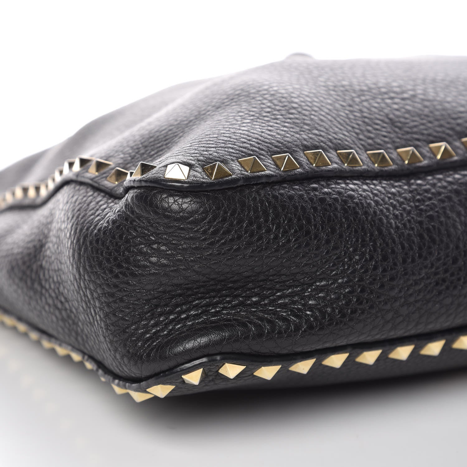 Valentino Garavani Pebbled Calfskin Large Rockstud Flip-Lock Messenger Bag Black 9 of 14