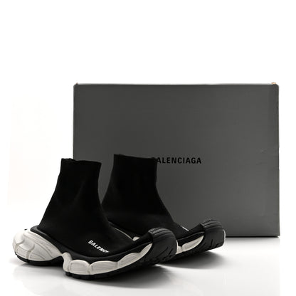 Balenciaga Technical 3D Recycled Knit Womens 3XL Sock Sneakers 35 Black White 8 of 8