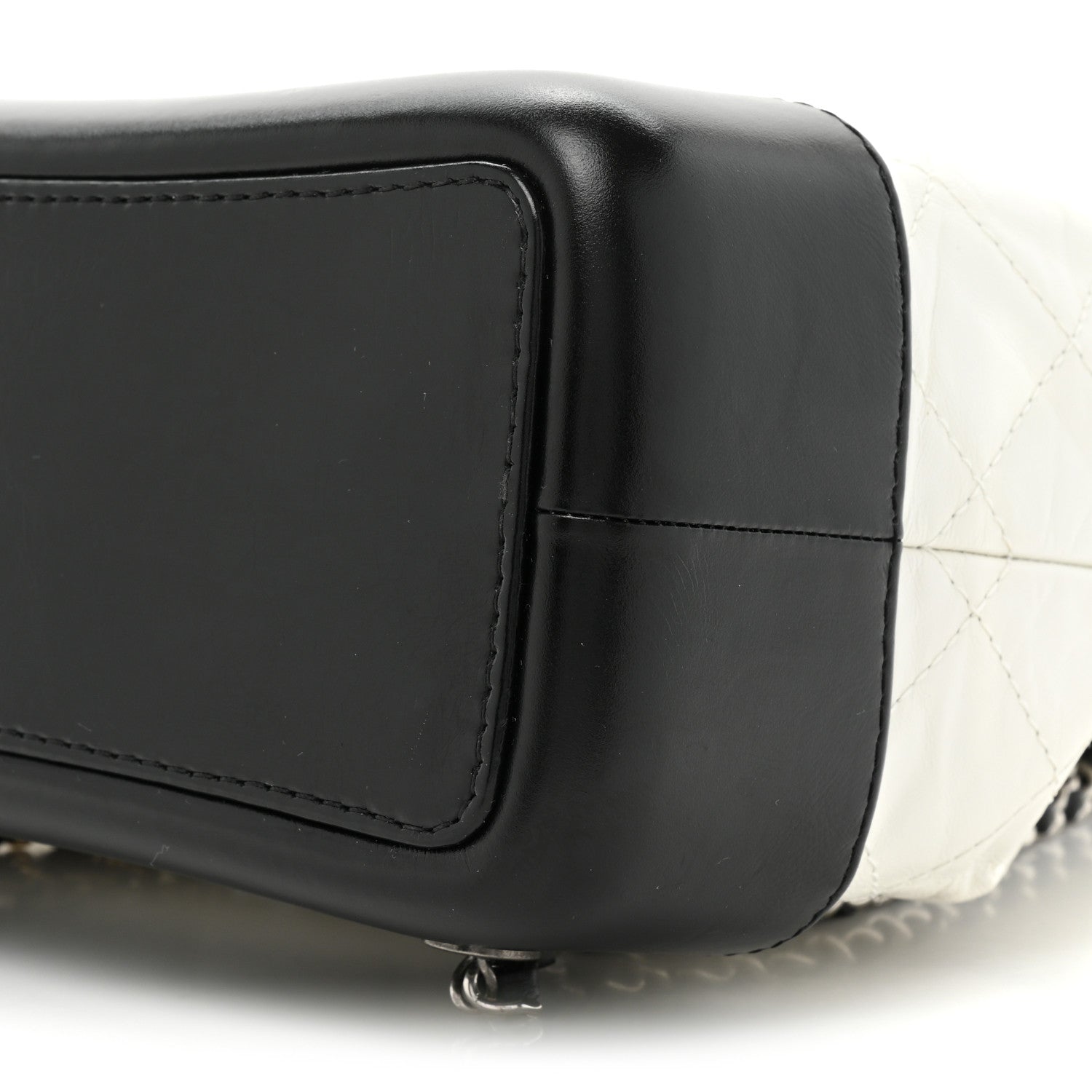 Chanel Aged Calfskin Quilted Small Gabrielle Backpack Black White 8 of 11