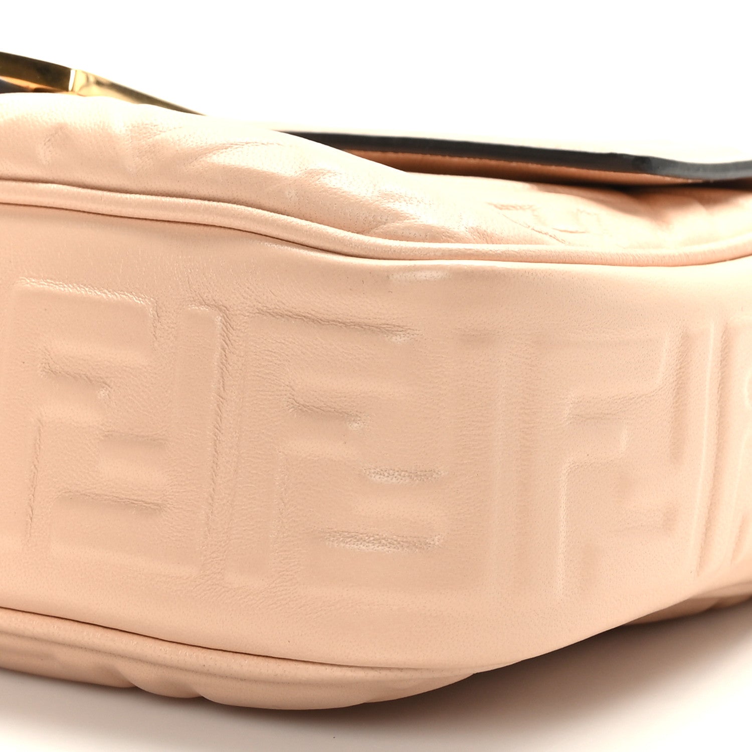 Fendi Nappa Small FF Embossed Midi Chain Baguette Light Rose 8 of 8