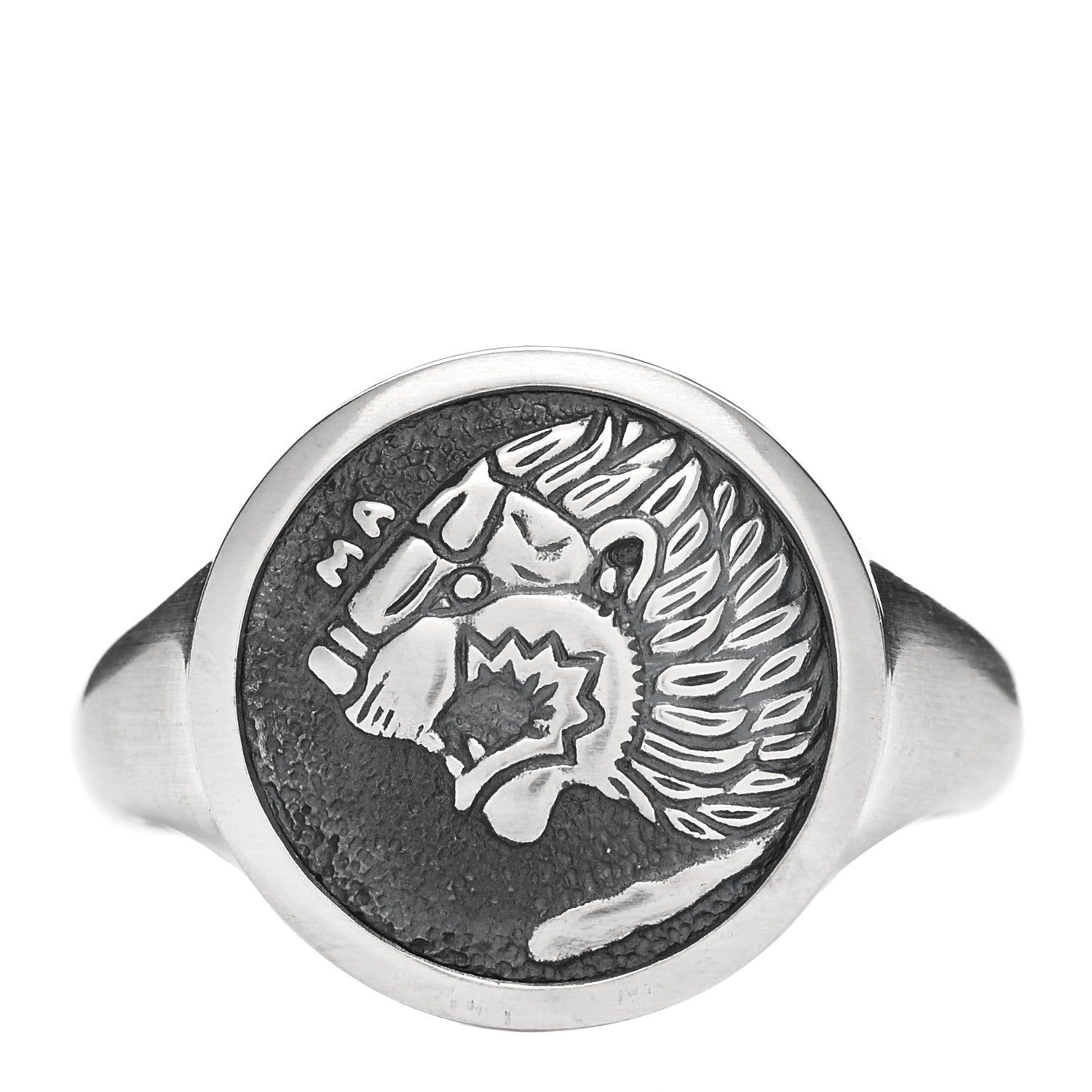 David Yurman Sterling Silver Petrvs Lion Pinky Ring 54 7 1 of 3