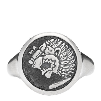 David Yurman Sterling Silver Petrvs Lion Pinky Ring 54 7 1 of 3