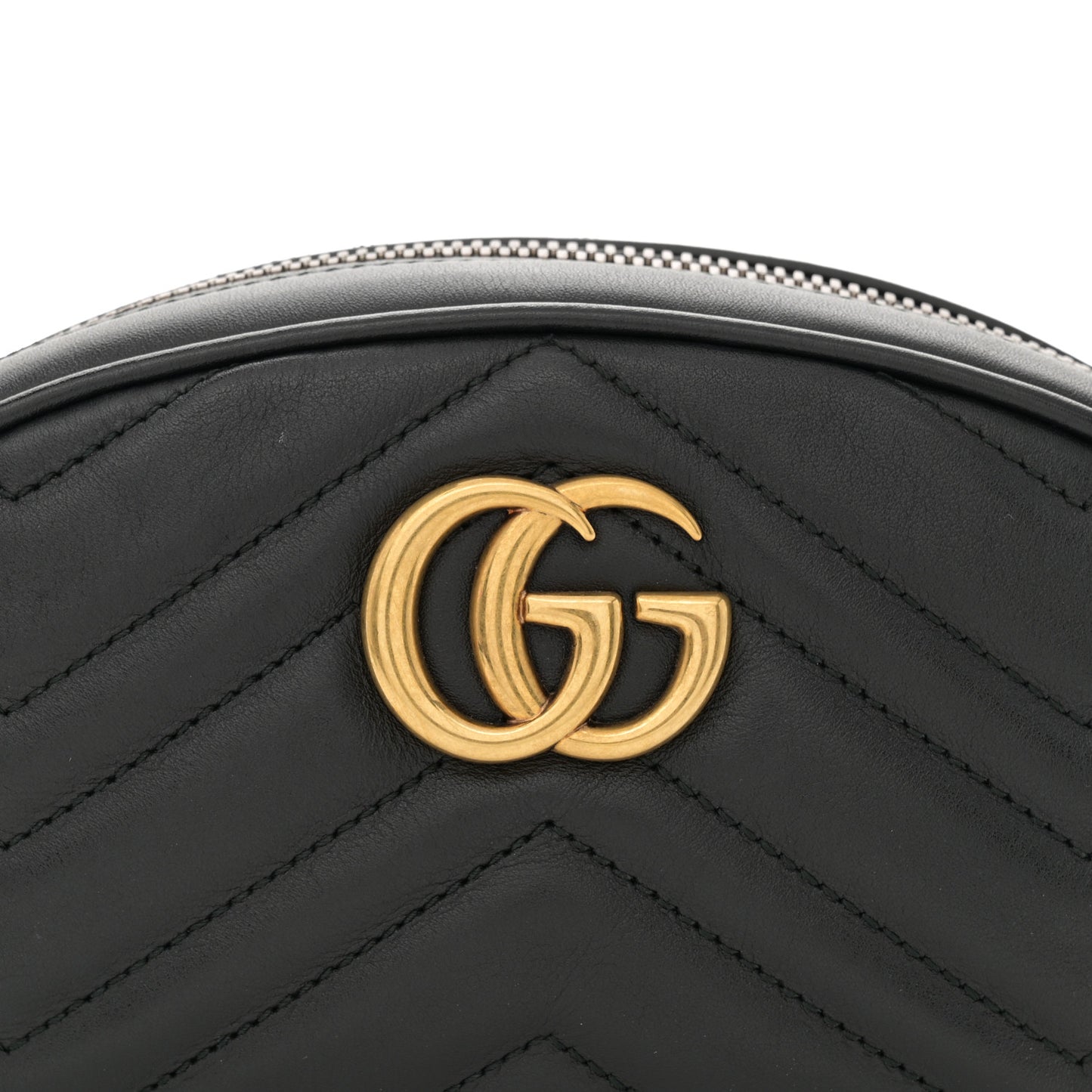 Calfskin Matelasse GG Marmont Belt Bag 85 34 Black