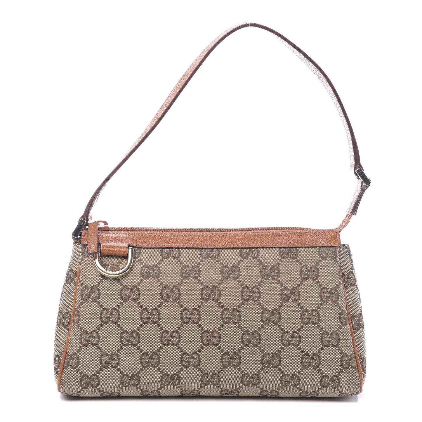 Monogram D Ring Cosmetic Case Light Brown