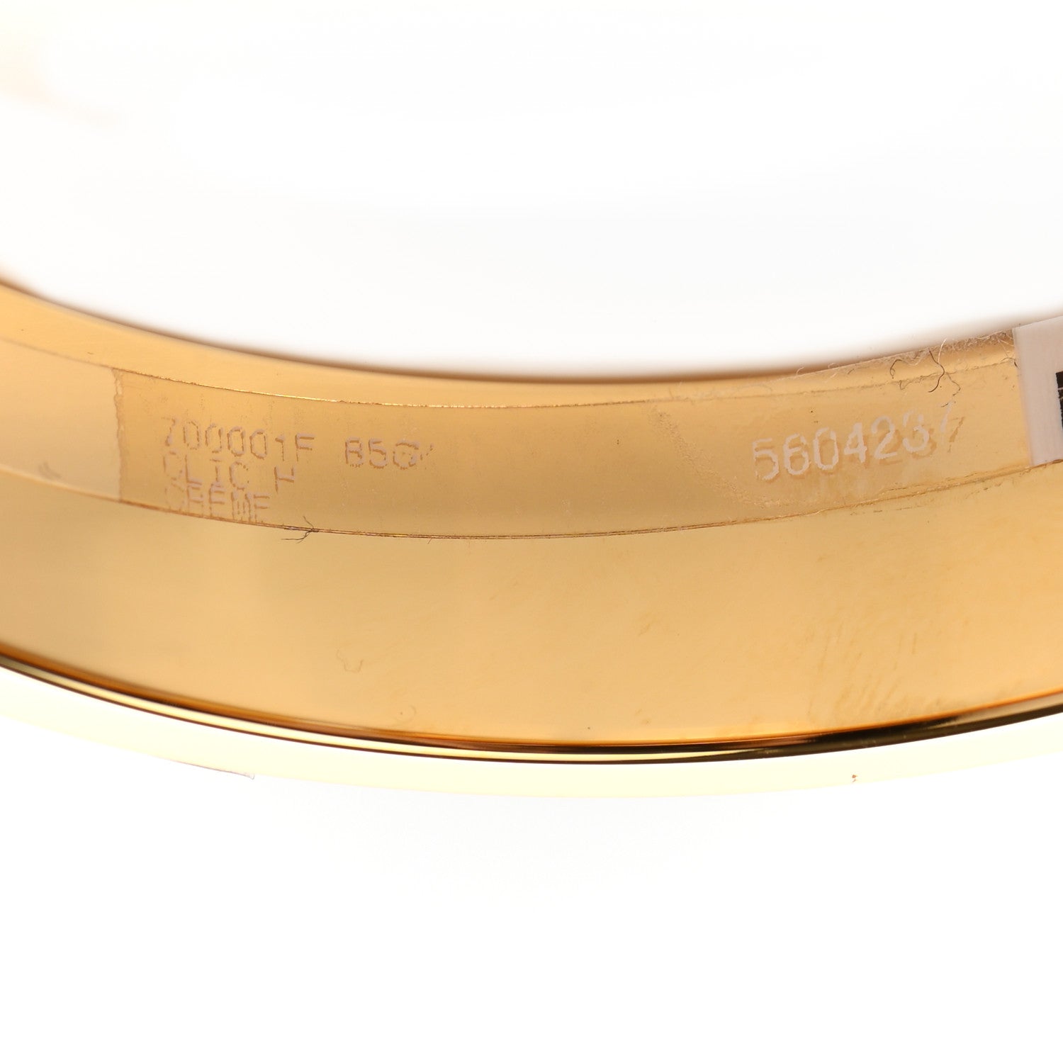 Hermes Enamel Narrow Clic Clac H Bracelet GM Creme 5 of 6