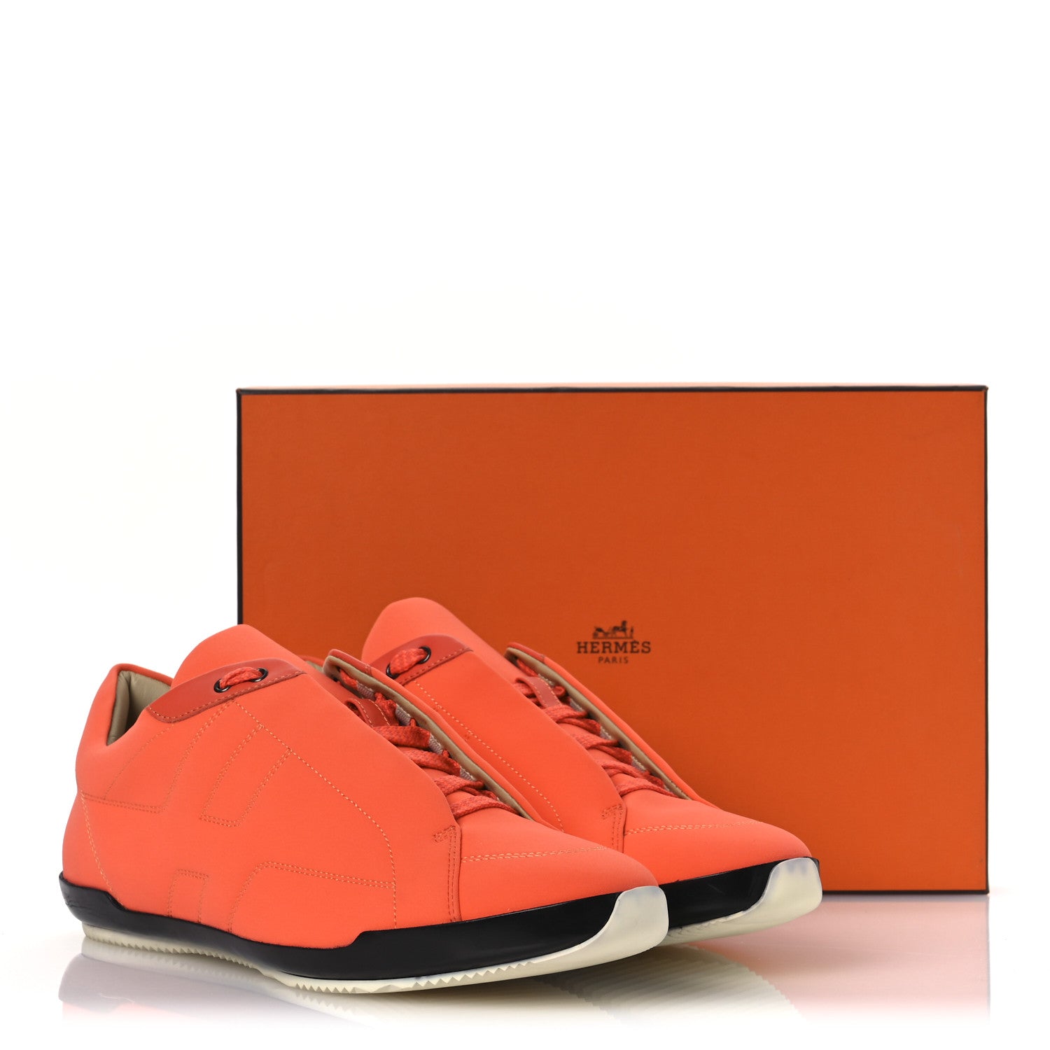 Hermes Neoprene Impulse Sneakers 41 Orange 11 of 11