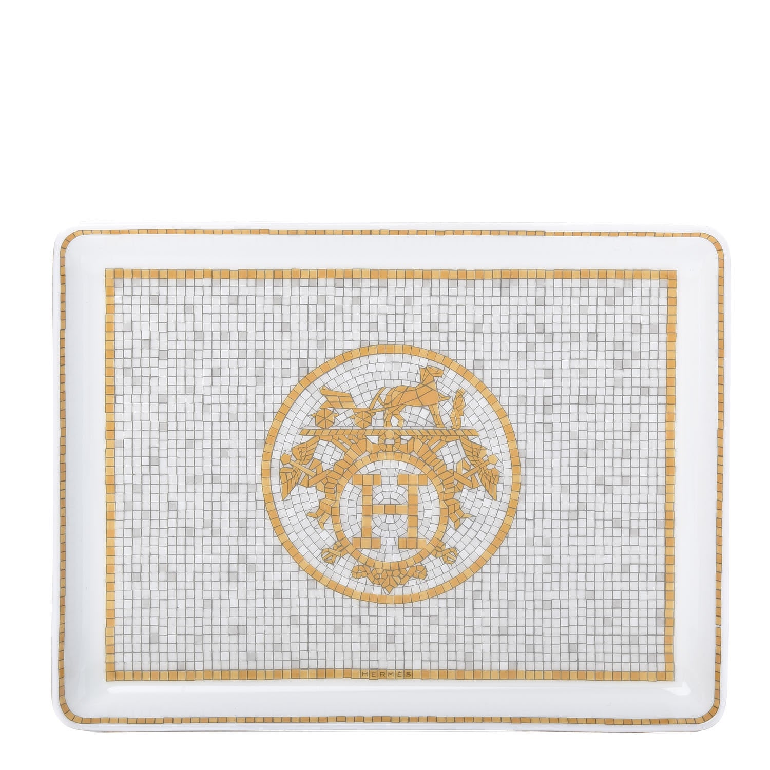 Hermes Porcelain Mosaique au 24 Sushi Plate 1 of 7