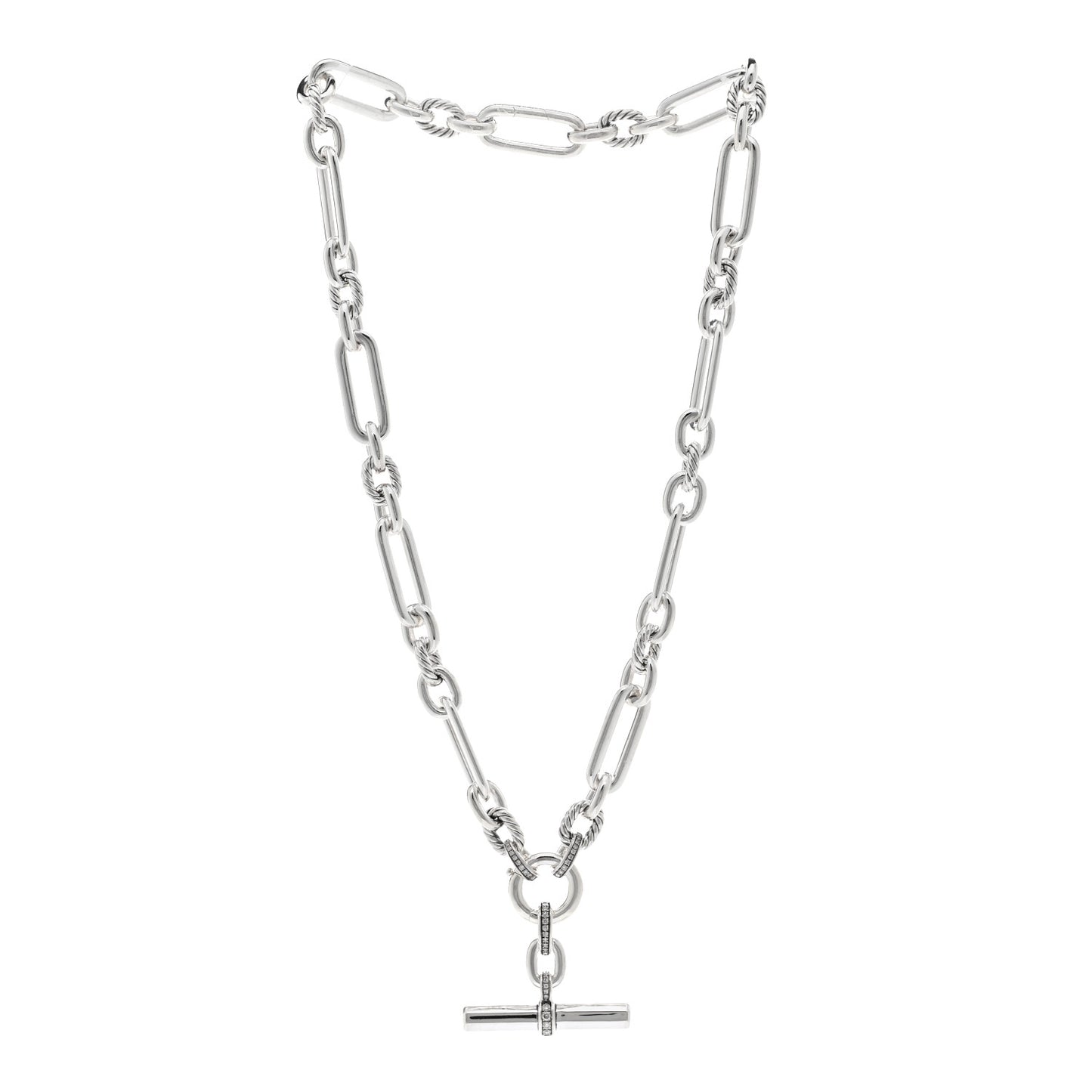 Sterling Silver Diamond Lexington Chain Necklace