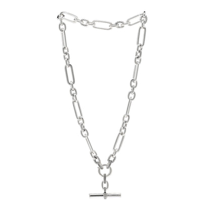 David Yurman Sterling Silver Diamond Lexington Chain Necklace 3 of 4