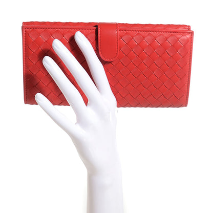 Bottega Veneta Nappa Intrecciato Continental Wallet New Red 2 of 9