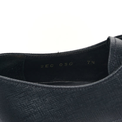 Prada Saffiano Mens Plain Toe Derby Loafers 8.5 Black 8 of 9
