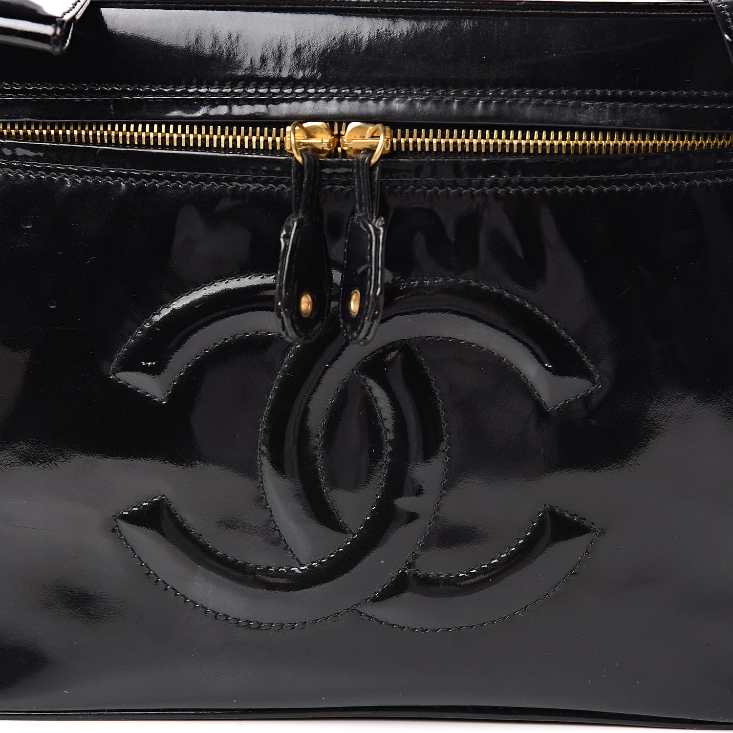 Chanel Patent Vanity Cosmetic Case Black 13 of 13