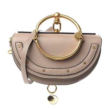 Chloe Calfskin Small Nile Bracelet Minaudiere Bag Motty Grey 1 of 11