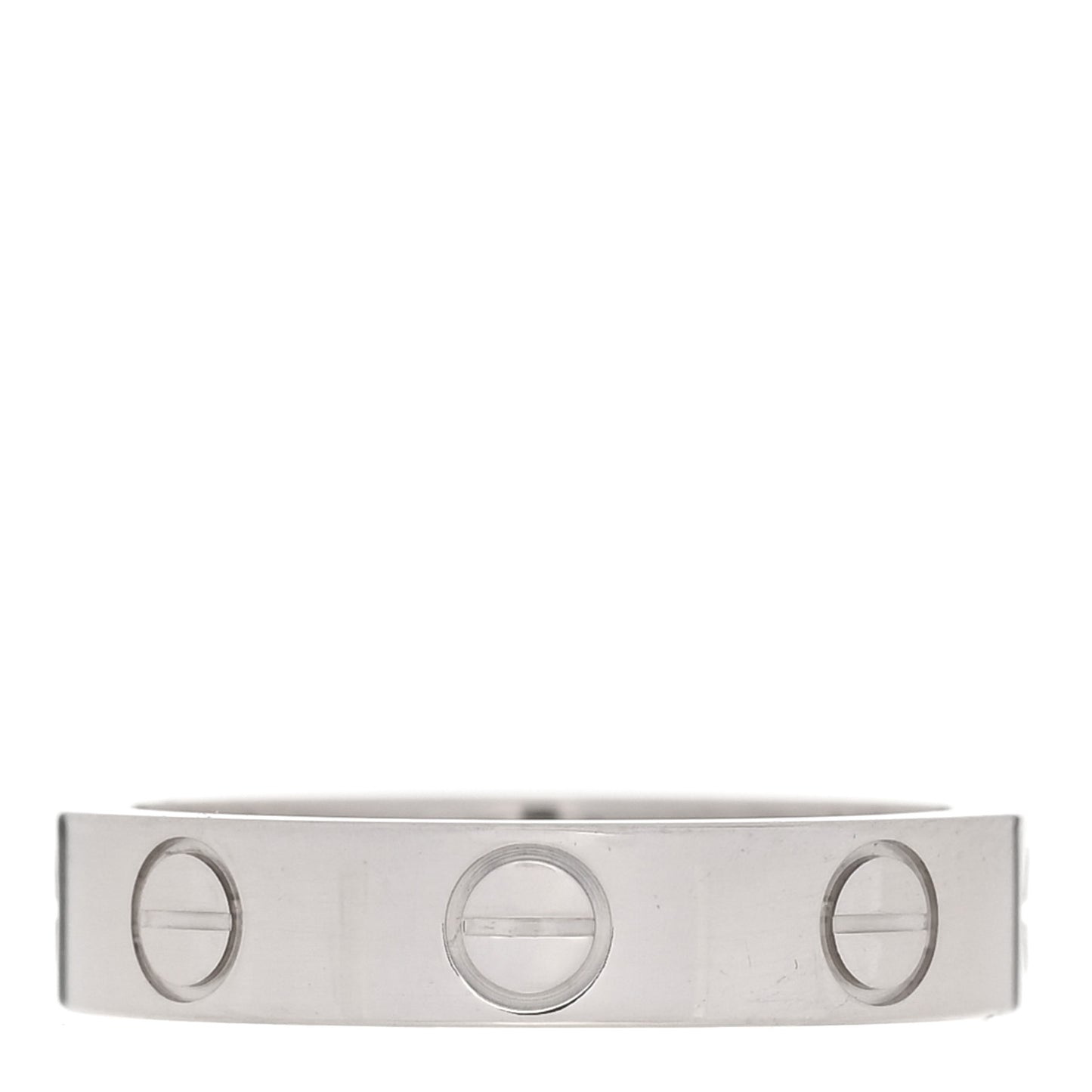 18K White Gold 3.5mm LOVE Ring 46 3.75
