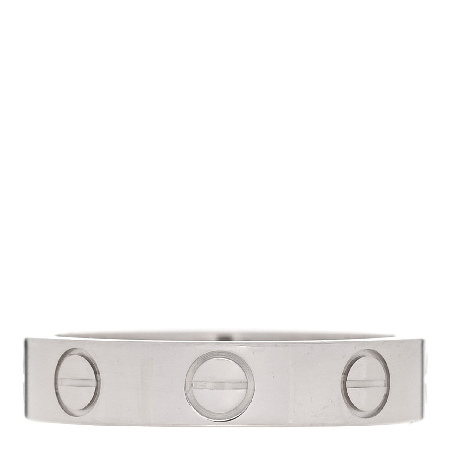 Cartier 18K White Gold 3.5mm LOVE Ring 46 3.75 3 of 4