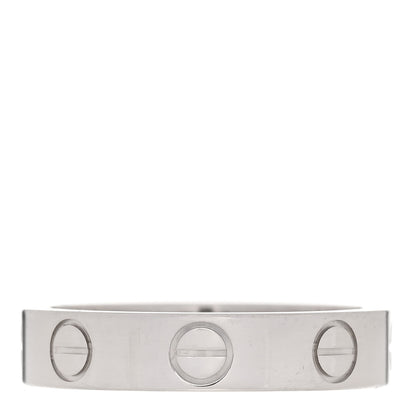Cartier 18K White Gold 3.5mm LOVE Ring 46 3.75 3 of 4