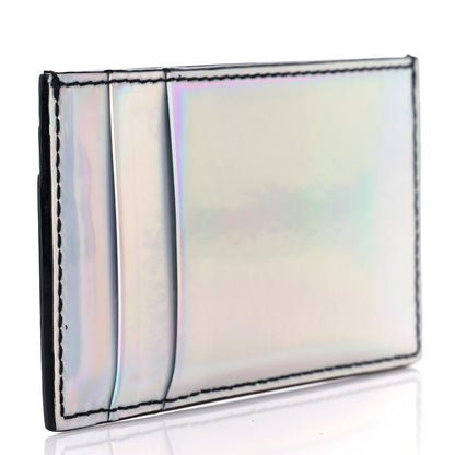 Alexander McQueen Iridescent PVC Calfskin Card Holder Silver 3 of 7