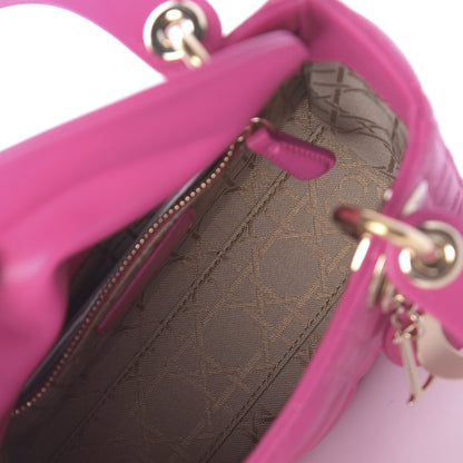 Christian Dior Lambskin Cannage Mini Lady Dior Sorbet 5 of 9