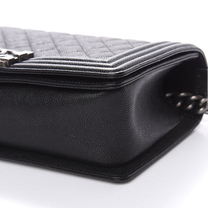 Chanel Caviar Quilted Medium Boy Flap Black 9 of 14