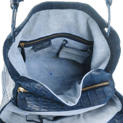 Nancy Gonzalez Crocodile Shoulder Bag Blue 5 of 9