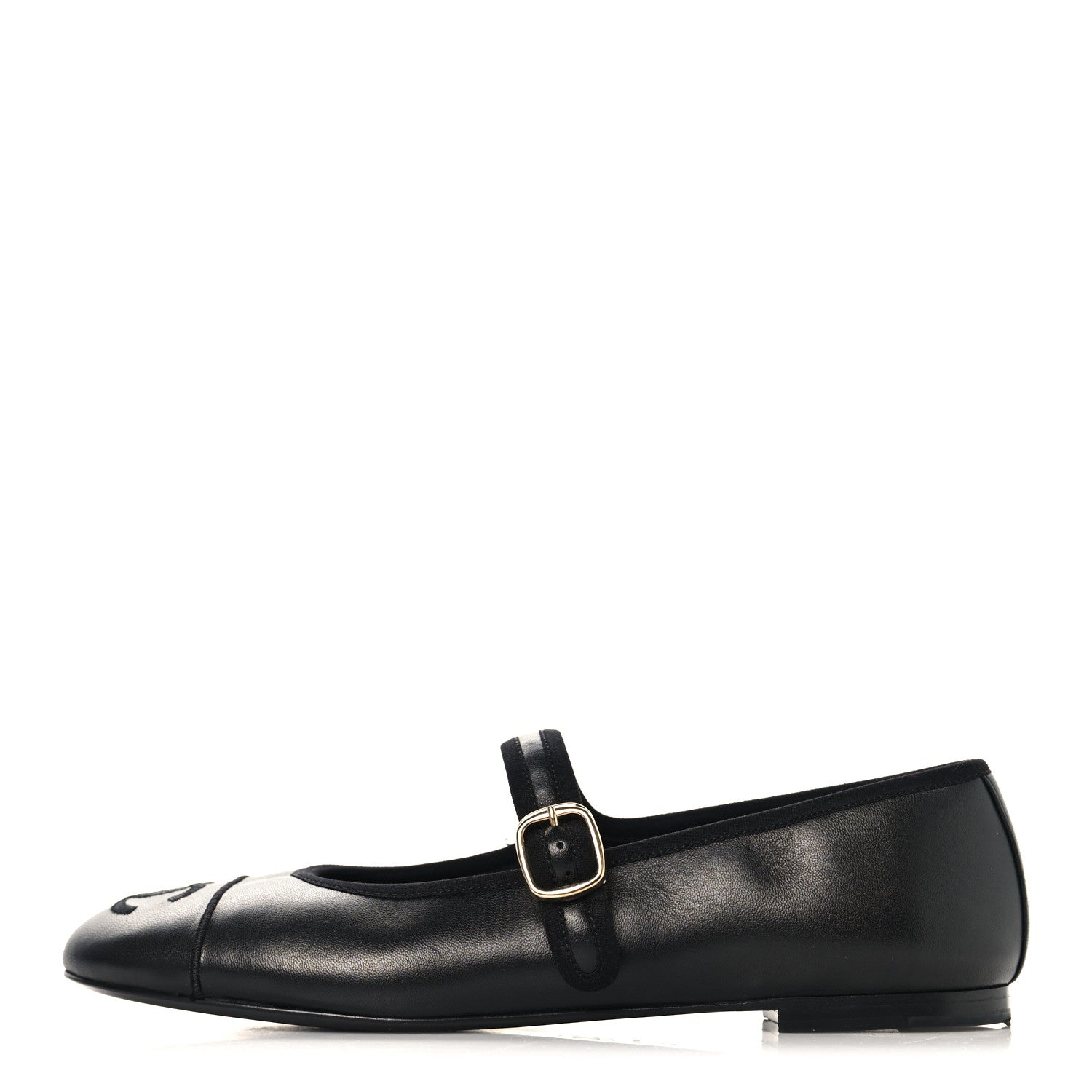 Chanel Lambskin Mary Jane Flats 38 Black 1 of 9