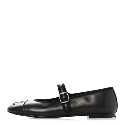 Chanel Lambskin Mary Jane Flats 38 Black 1 of 9
