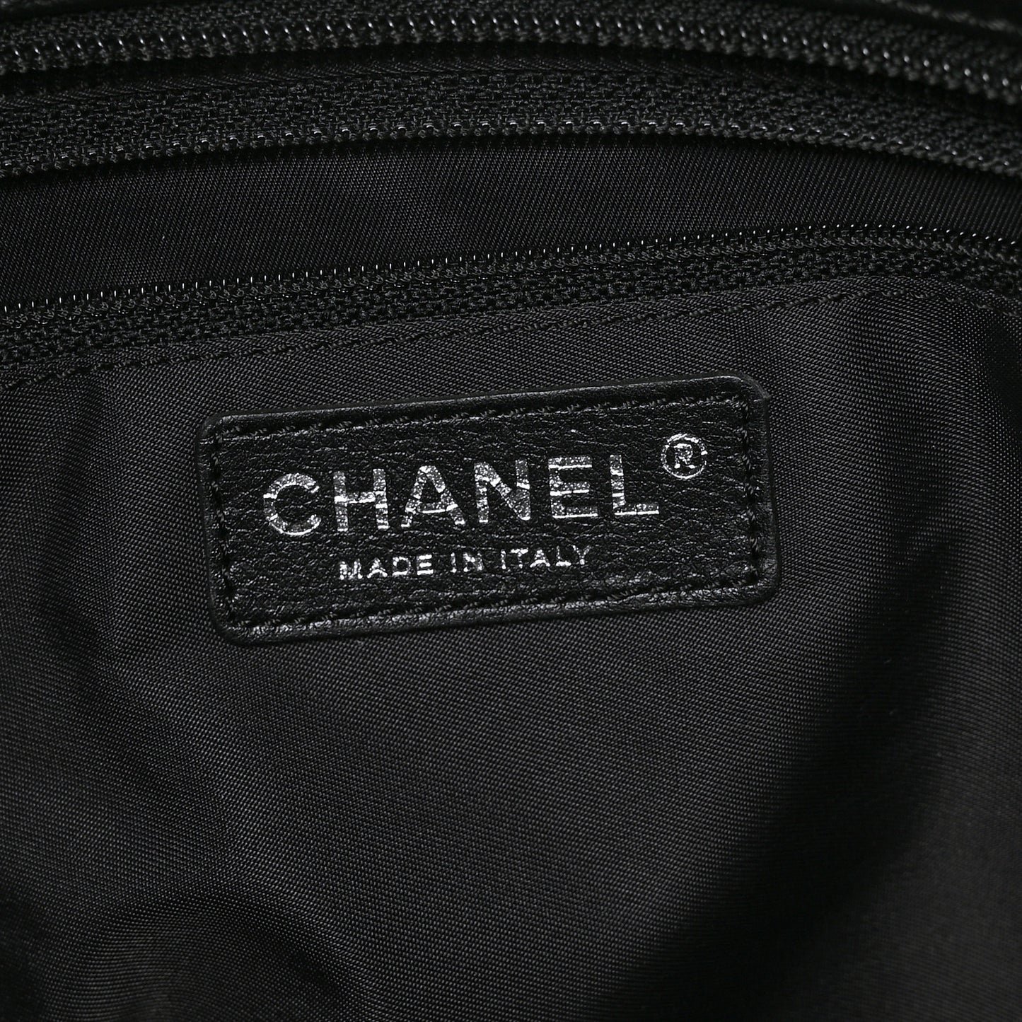 Coated Canvas Stitched XL Paris Biarritz Tote Black