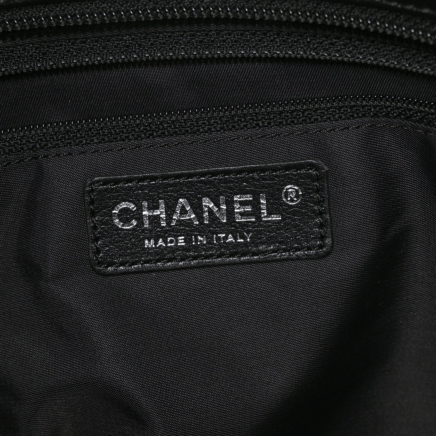 Chanel Coated Canvas Stitched XL Paris Biarritz Tote Black 8 of 13