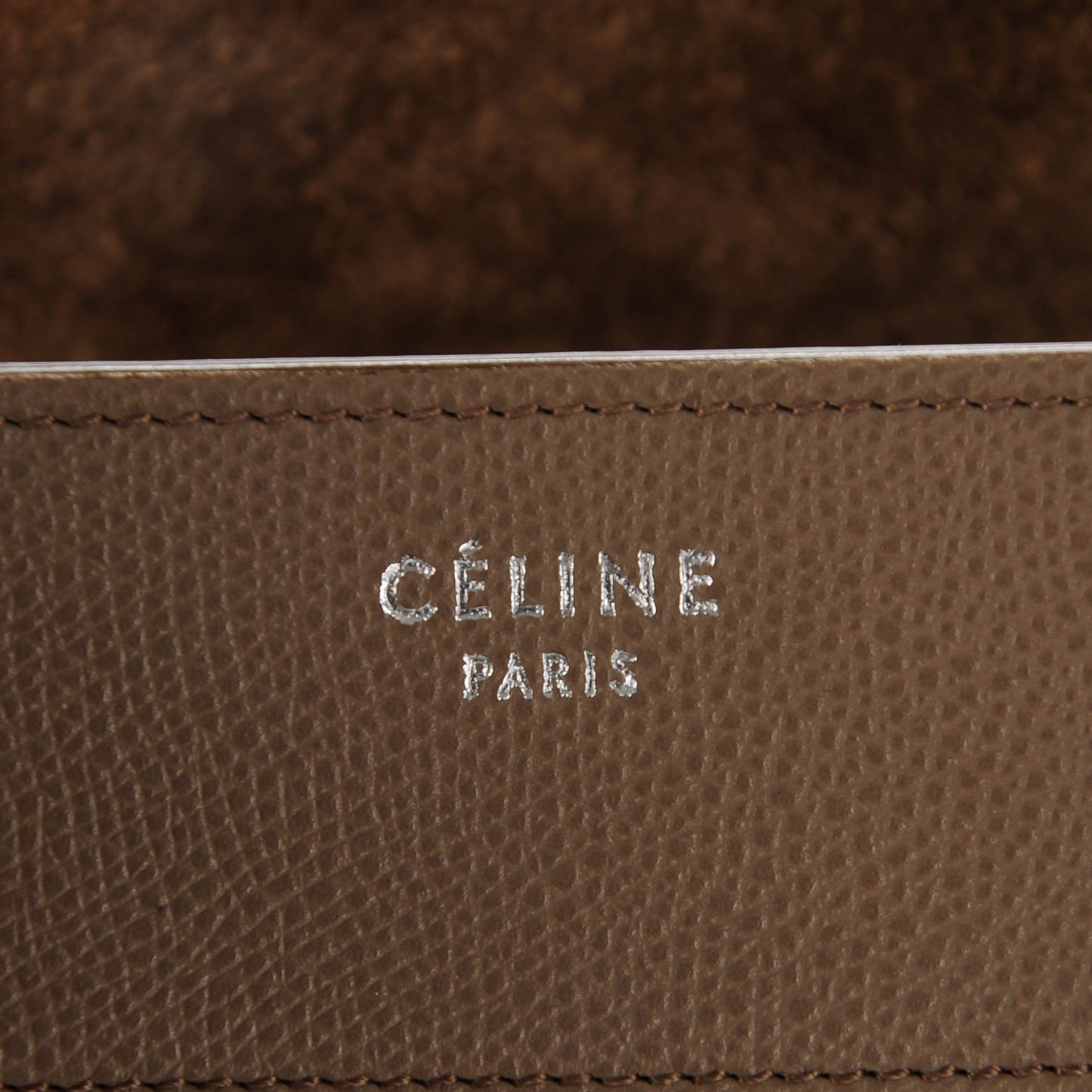 Grained Calfskin Medium Phantom Luggage Taupe