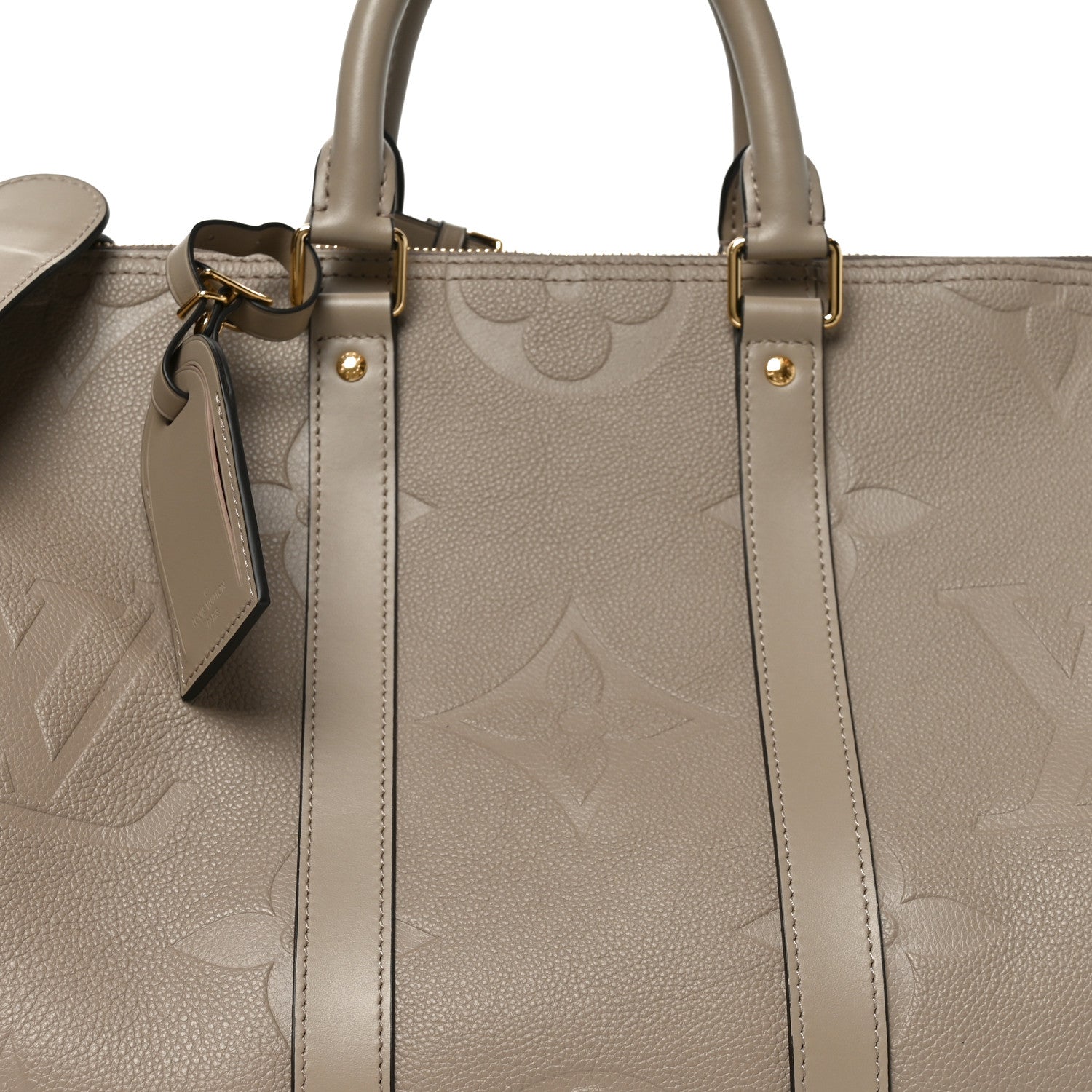 Louis Vuitton Empreinte Monogram Giant Keepall Bandouliere 45 Tourterelle 6 of 8