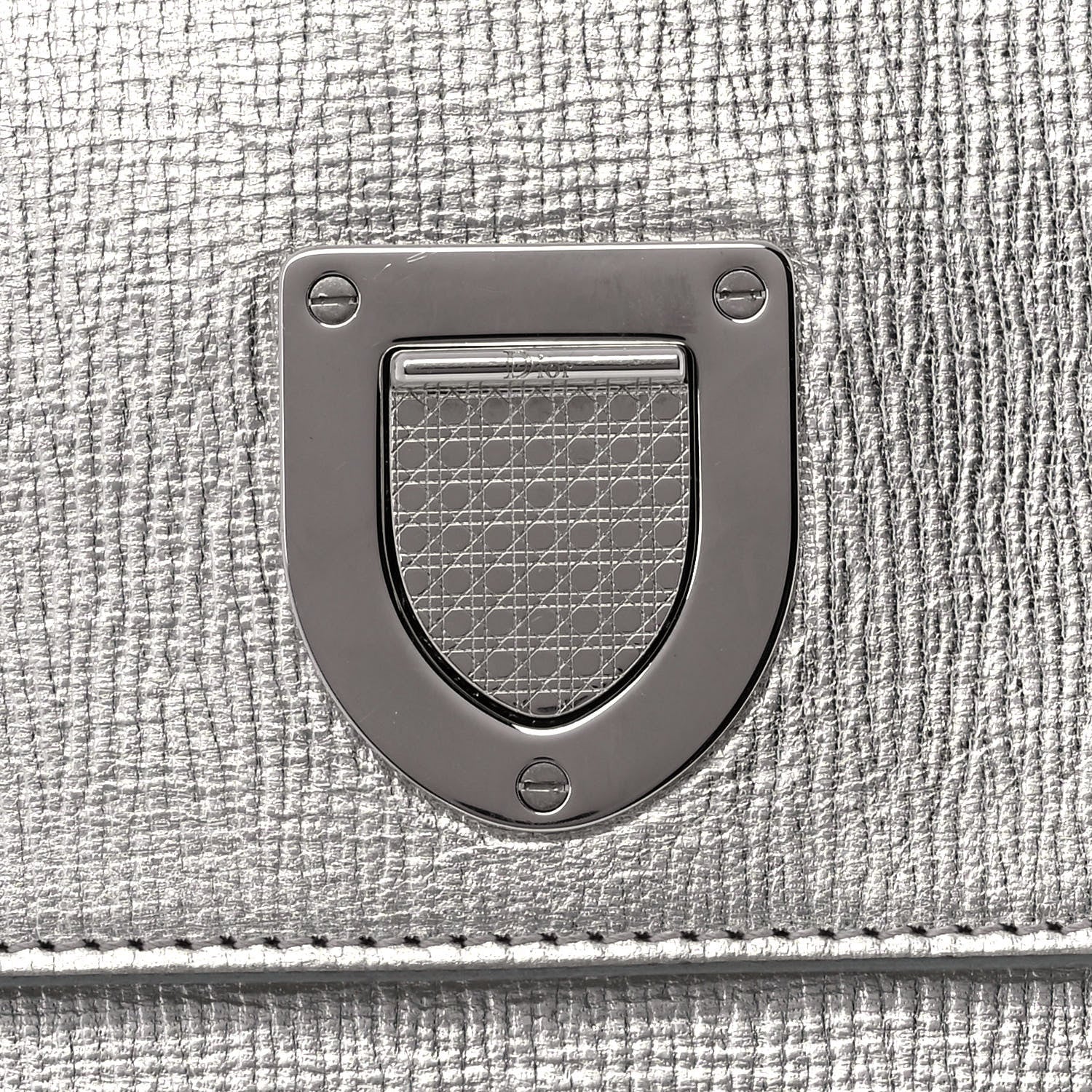 Christian Dior Metallic Goatskin Medium Diorever Flap Silver 7 of 13