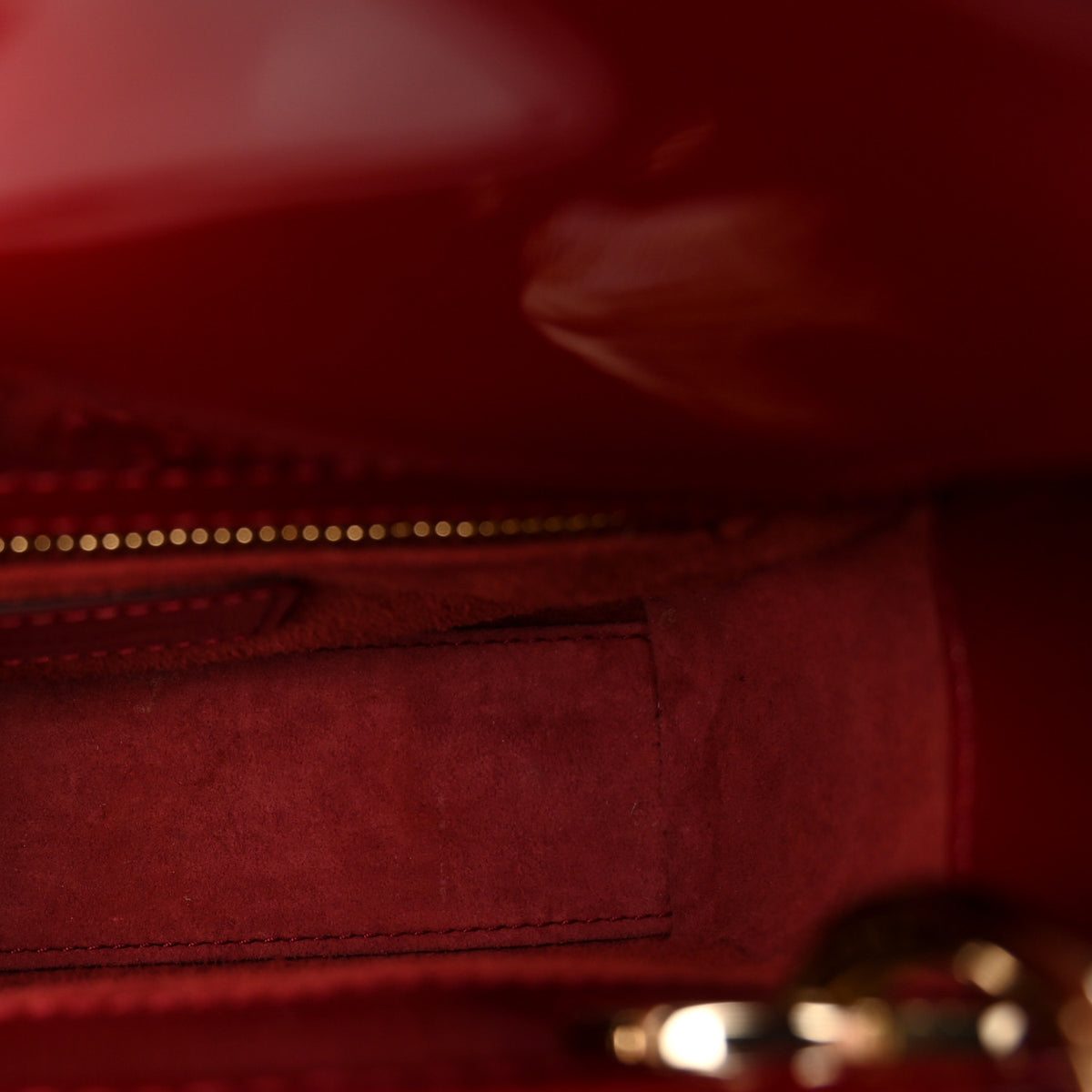 Christian Dior Patent Cannage Mini Lady Dior Red 5 of 10