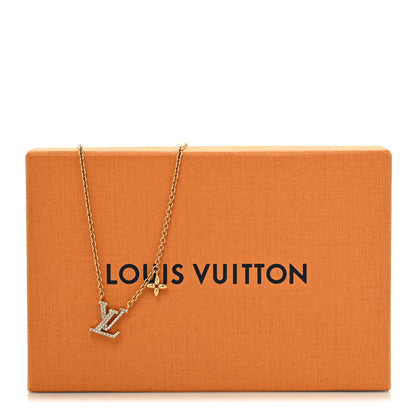 Louis Vuitton Metal Crystal LV Iconic Necklace Gold 7 of 7