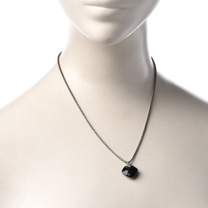 David Yurman Sterling Silver Diamond Black Onyx Pendant Necklace 2 of 6