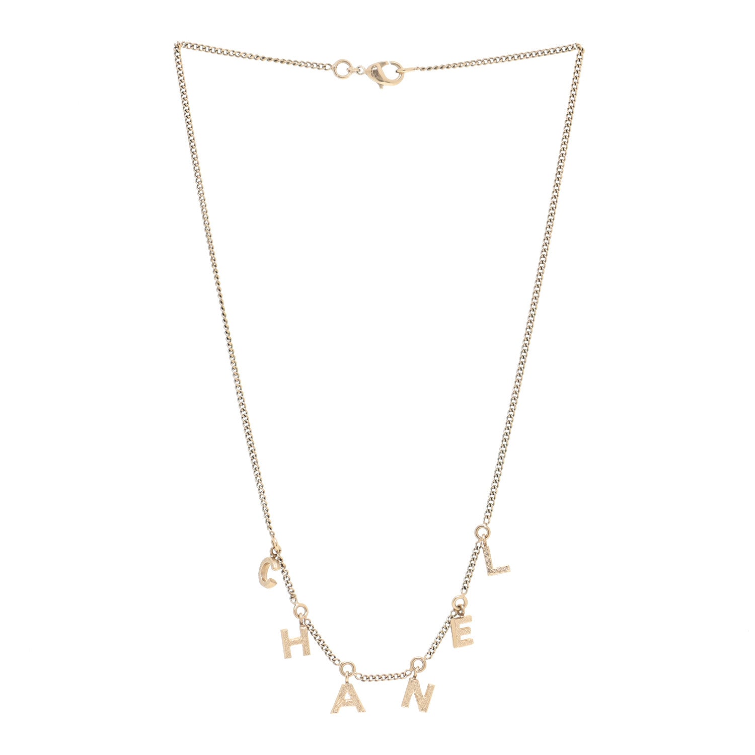 Chanel Logo Necklace Gold 3 of 5