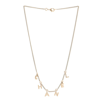 Chanel Logo Necklace Gold 3 of 5