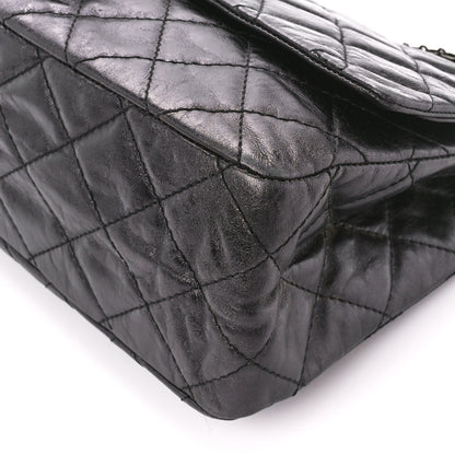Chanel Metallic Aged Calfskin Quilted 2.55 Reissue 227 Flap So Black 10 of 10