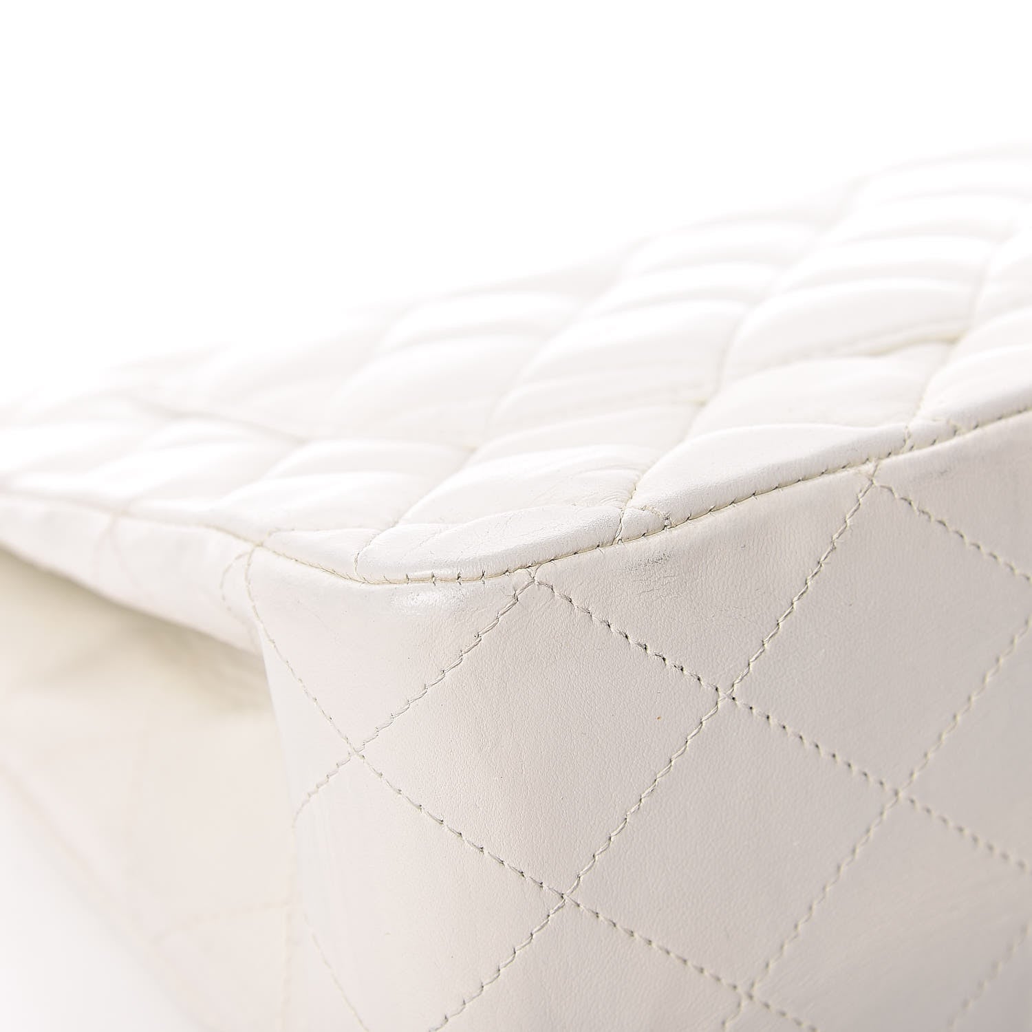 Chanel Lambskin Quilted Jumbo Single Flap White 10 of 19