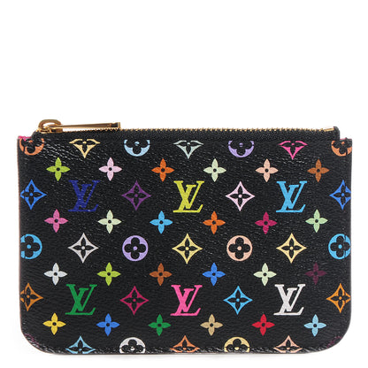 Louis Vuitton Monogram Multicolor Key Pouch Black Grenade 1 of 8