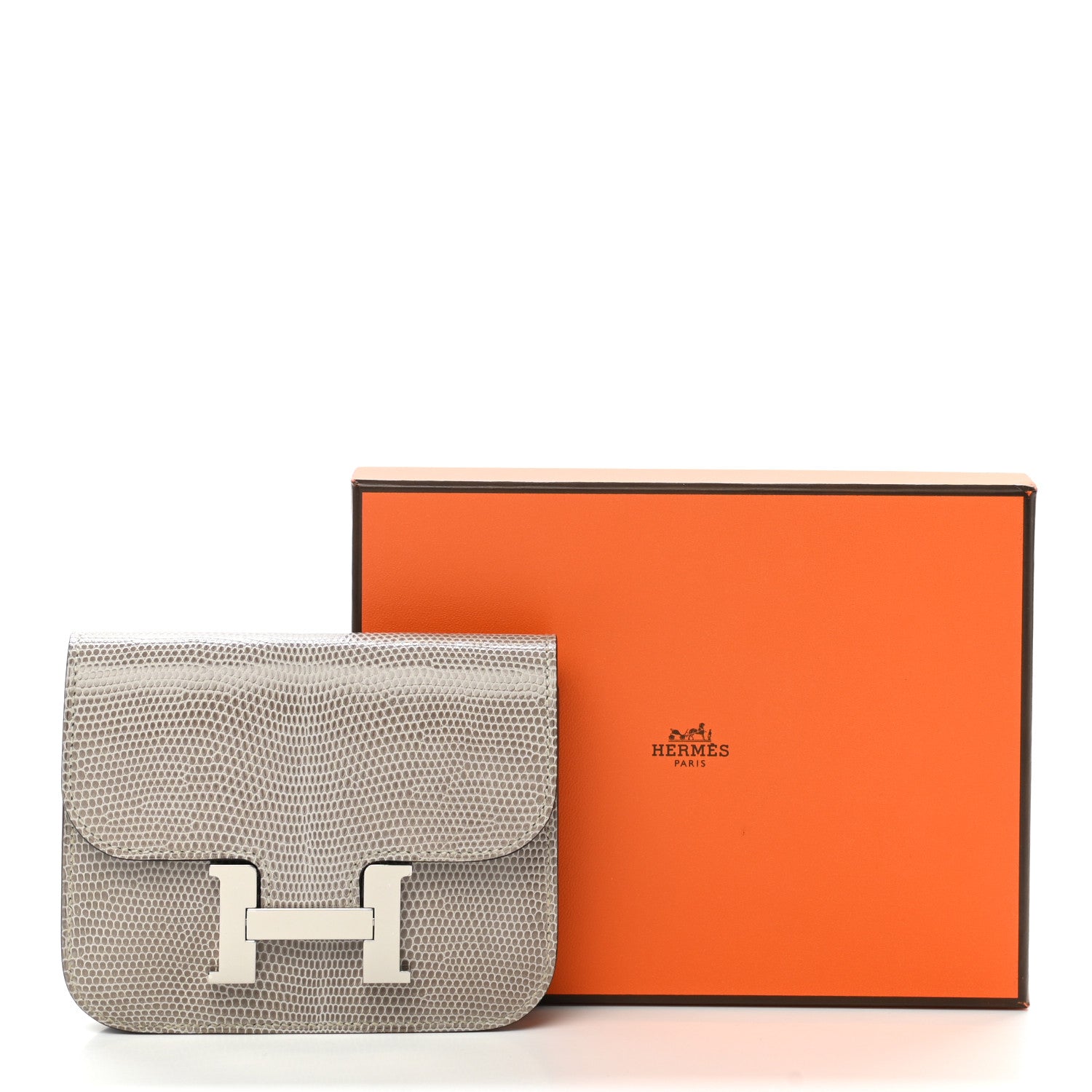 Hermes Lizard Constance Slim Wallet Ficelle 11 of 11