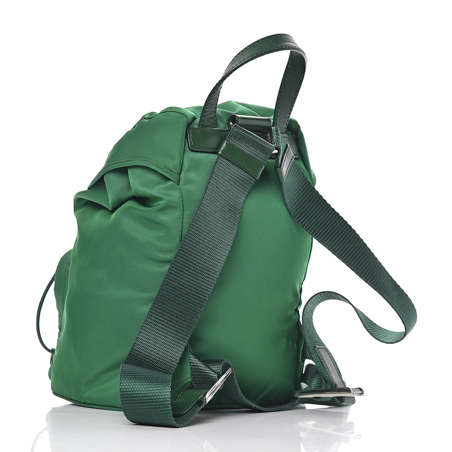 Tessuto Nylon Vela Saffiano Mini Single Snap Buckle Backpack Oleandro